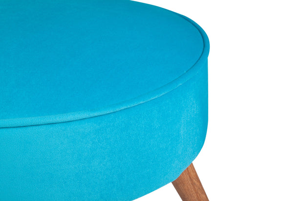Pouf in tessuto Boyce Turchese (2)