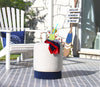 Pouf in tessuto Bozcaada Bianco (2)
