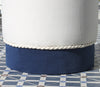 Pouf in tessuto Bozcaada Bianco (4)