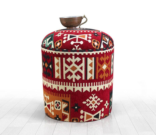 Pouf in tessuto Bozok Patch II Multicolore