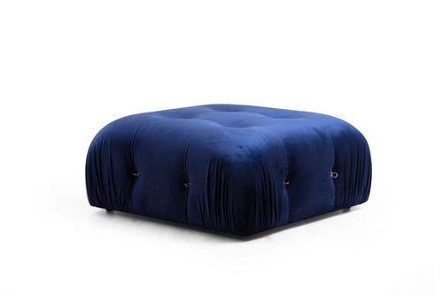 Pouf in tessuto Bubble Blu