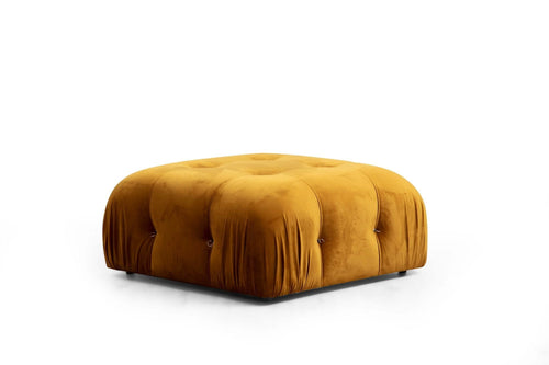 Pouf in tessuto Bubble Giallo