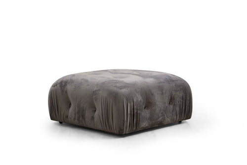 Pouf in tessuto Bubble Grigio