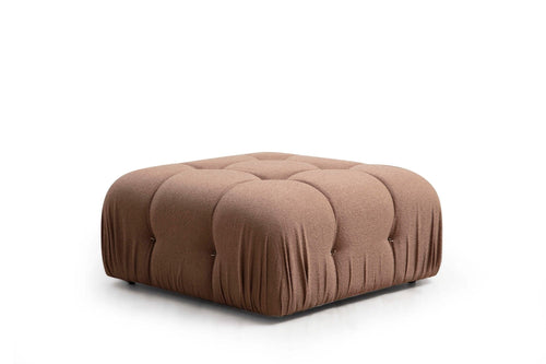 Pouf in tessuto Bubble Marrone
