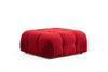 Pouf in tessuto Bubble Rosso