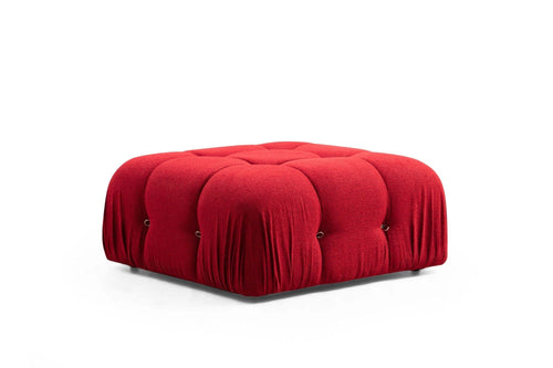 Pouf in tessuto Bubble Rosso