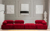 Pouf in tessuto Bubble Rosso (2)
