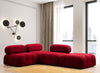 Pouf in tessuto Bubble Rosso (5)
