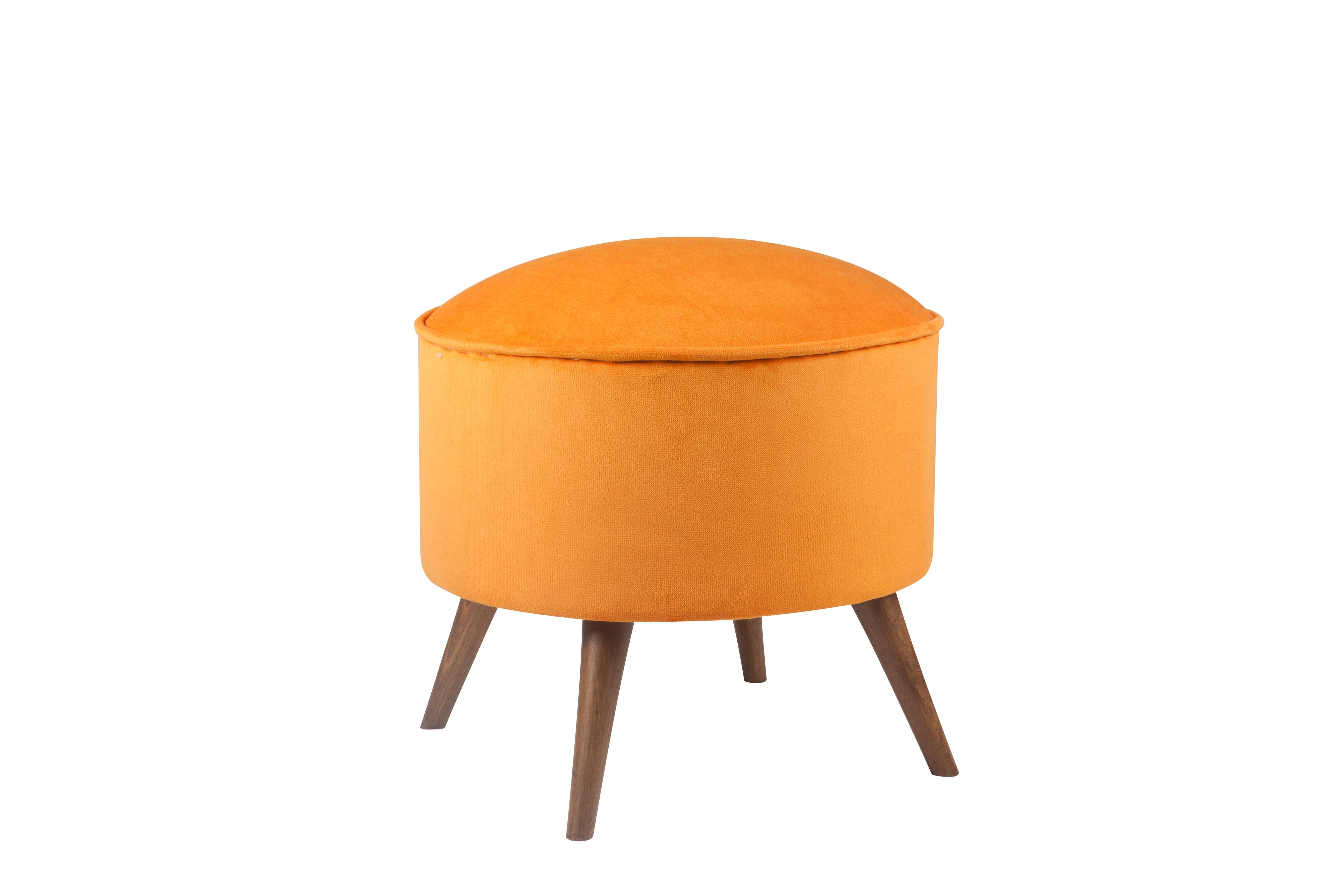 Pouf in tessuto Buena Park Arancia