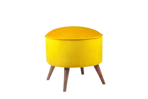 Pouf in tessuto Buena Park Giallo