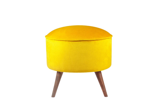 Pouf in tessuto Buena Park Giallo (1)