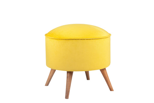 Pouf in tessuto Buena Park Giallo