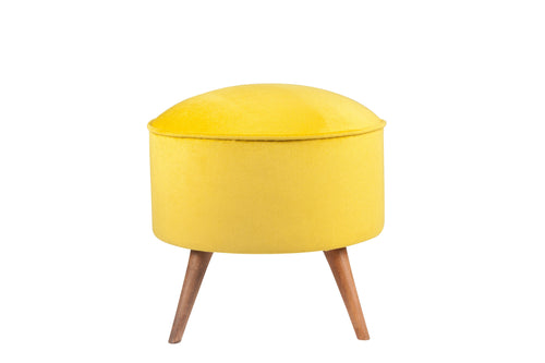 Pouf in tessuto Buena Park Giallo (1)