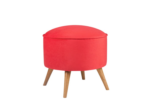 Pouf in tessuto Buena Park Rosso