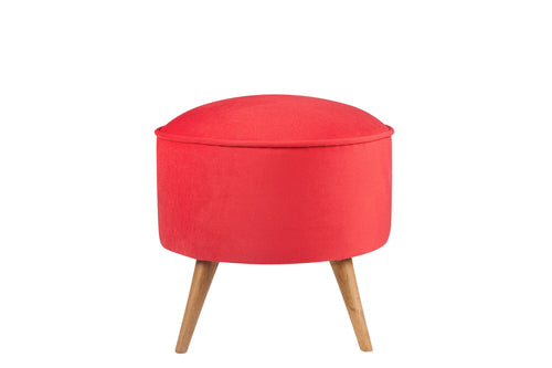 Pouf in tessuto Buena Park Rosso (1)