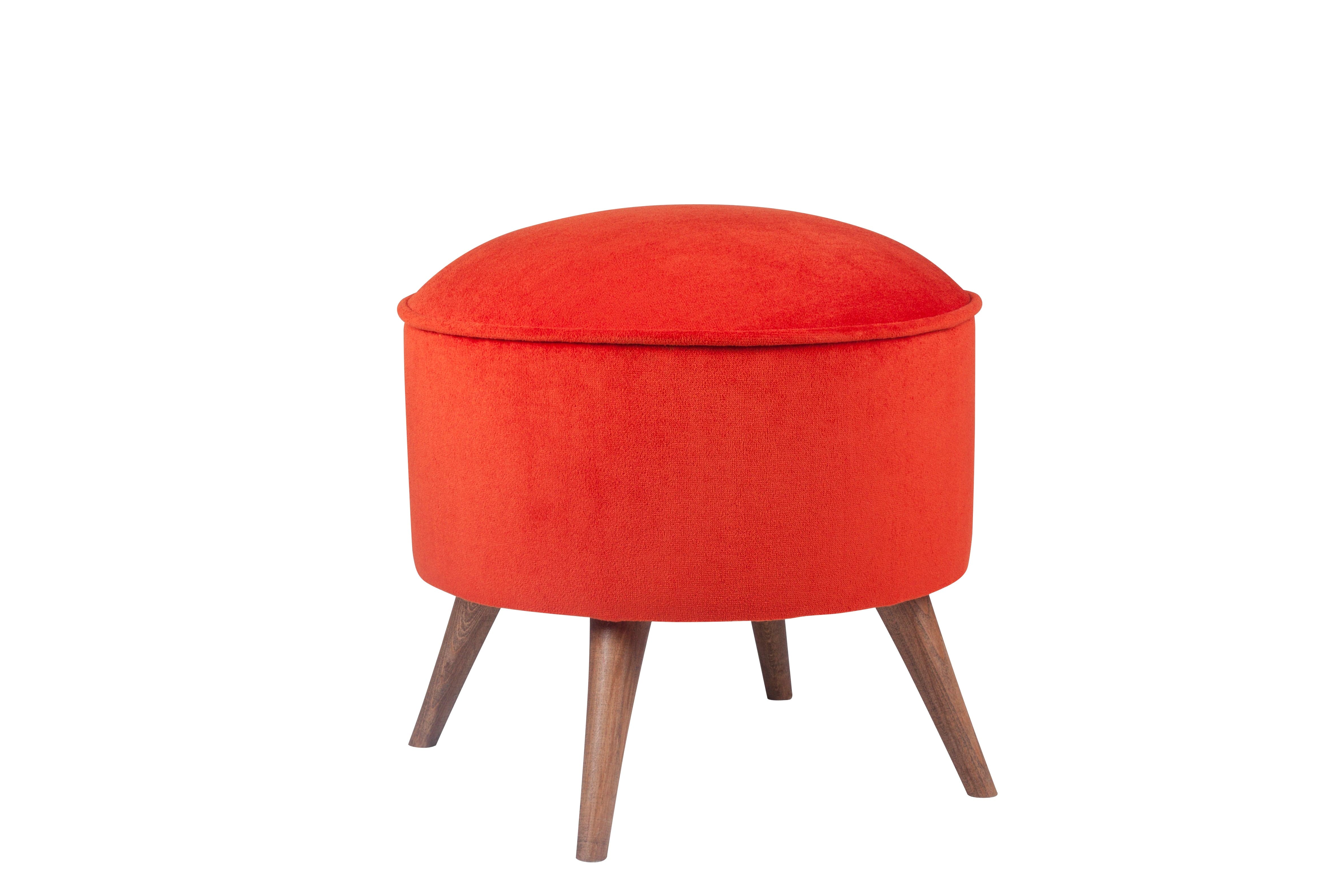 Pouf in tessuto Buena Park Ruggine