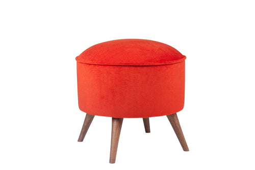 Pouf in tessuto Buena Park Ruggine