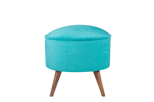 Pouf in tessuto Buena Park Turchese (1)
