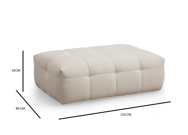 Pouf in tessuto Cady Beige (2)