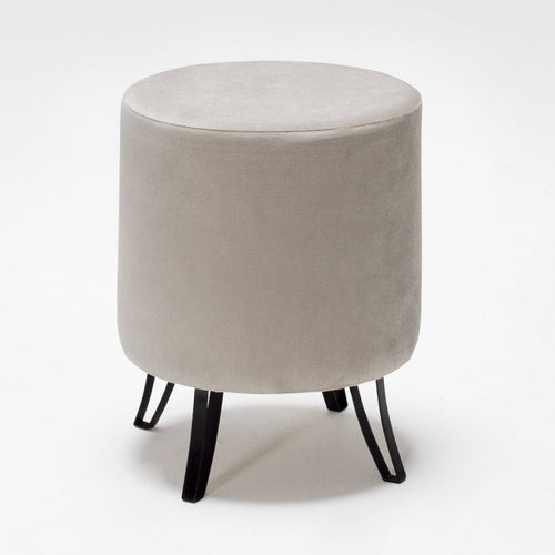 Pouf in tessuto Carmen Crema