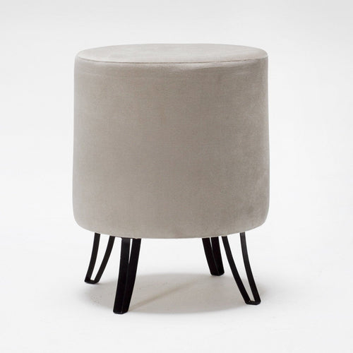 Pouf in tessuto Carmen Crema (1)