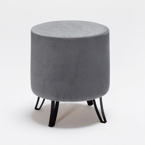 Pouf in tessuto Carmen Grigio