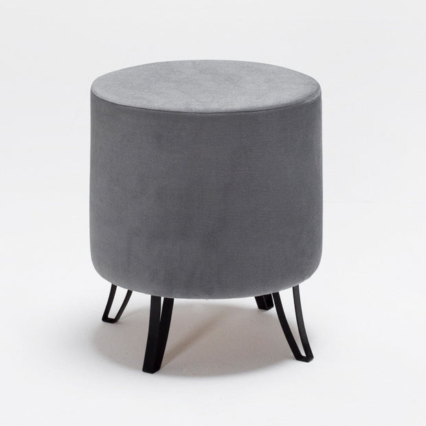 Pouf in tessuto Carmen Grigio