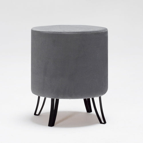 Pouf in tessuto Carmen Grigio (1)