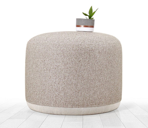 Pouf in tessuto Cedre Beige