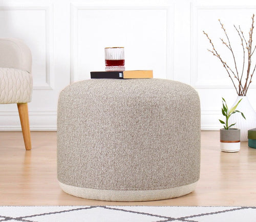 Pouf in tessuto Cedre Beige (1)