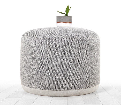 Pouf in tessuto Cedre Grigio