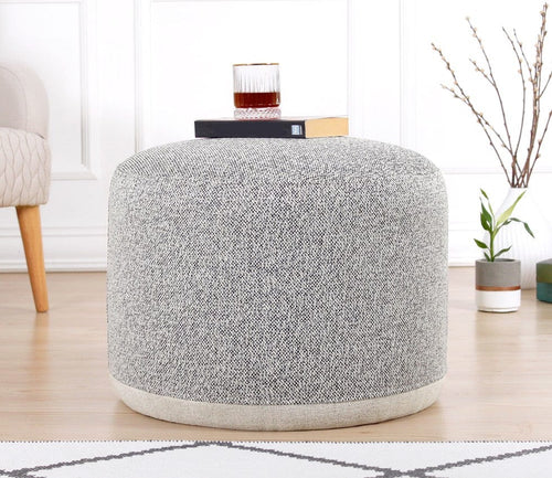 Pouf in tessuto Cedre Grigio (1)