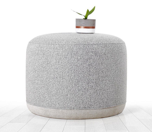 Pouf in tessuto Cedre Grigio