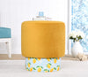 Pouf in tessuto Colyos Giallo