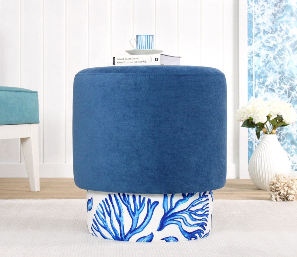 Pouf in tessuto Colyos Multicolore