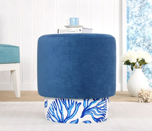 Pouf in tessuto Colyos Multicolore