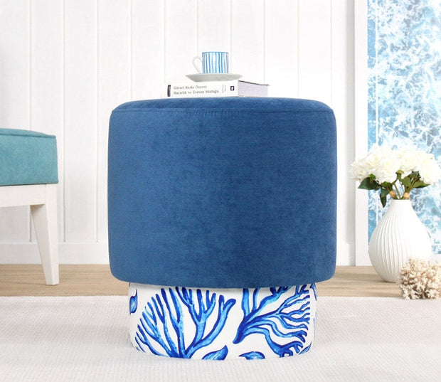 Pouf in tessuto Colyos Multicolore