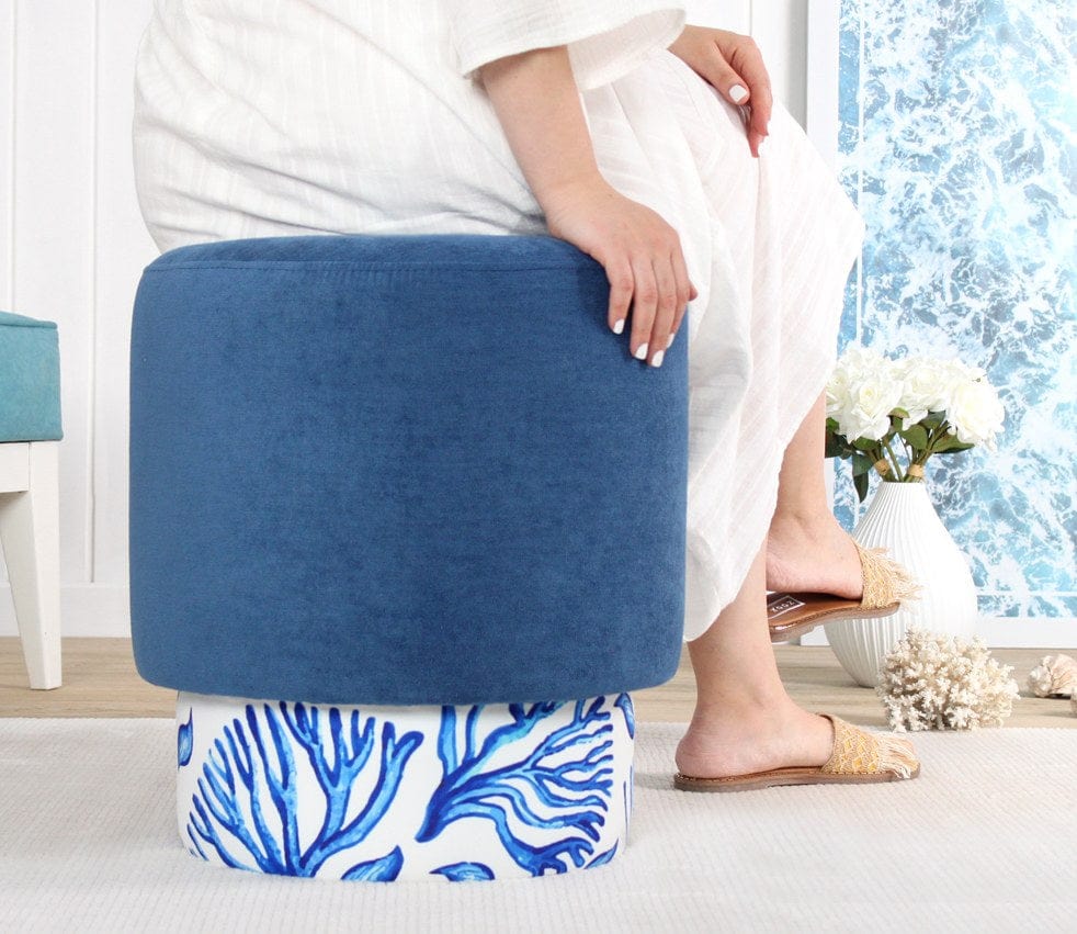 Pouf in tessuto Colyos Multicolore (3)