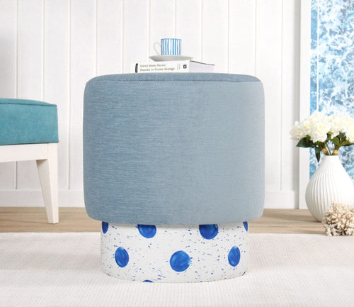 Pouf in tessuto Colyos Multicolore