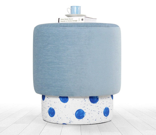 Pouf in tessuto Colyos Multicolore (1)