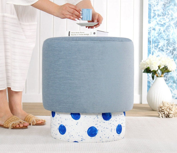 Pouf in tessuto Colyos Multicolore (2)
