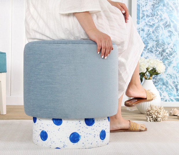 Pouf in tessuto Colyos Multicolore (3)