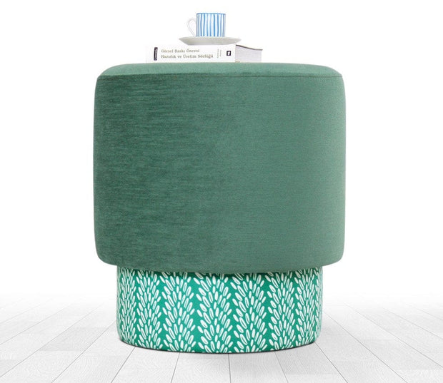 Pouf in tessuto Colyos Multicolore