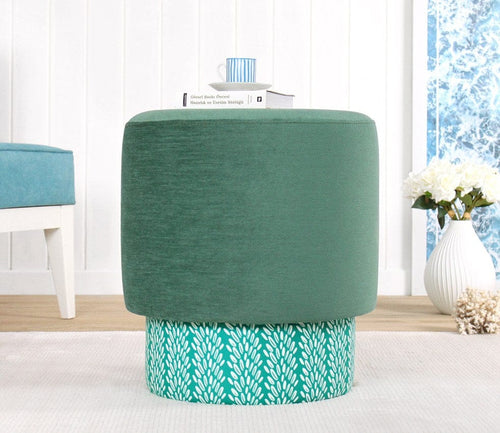 Pouf in tessuto Colyos Multicolore (1)