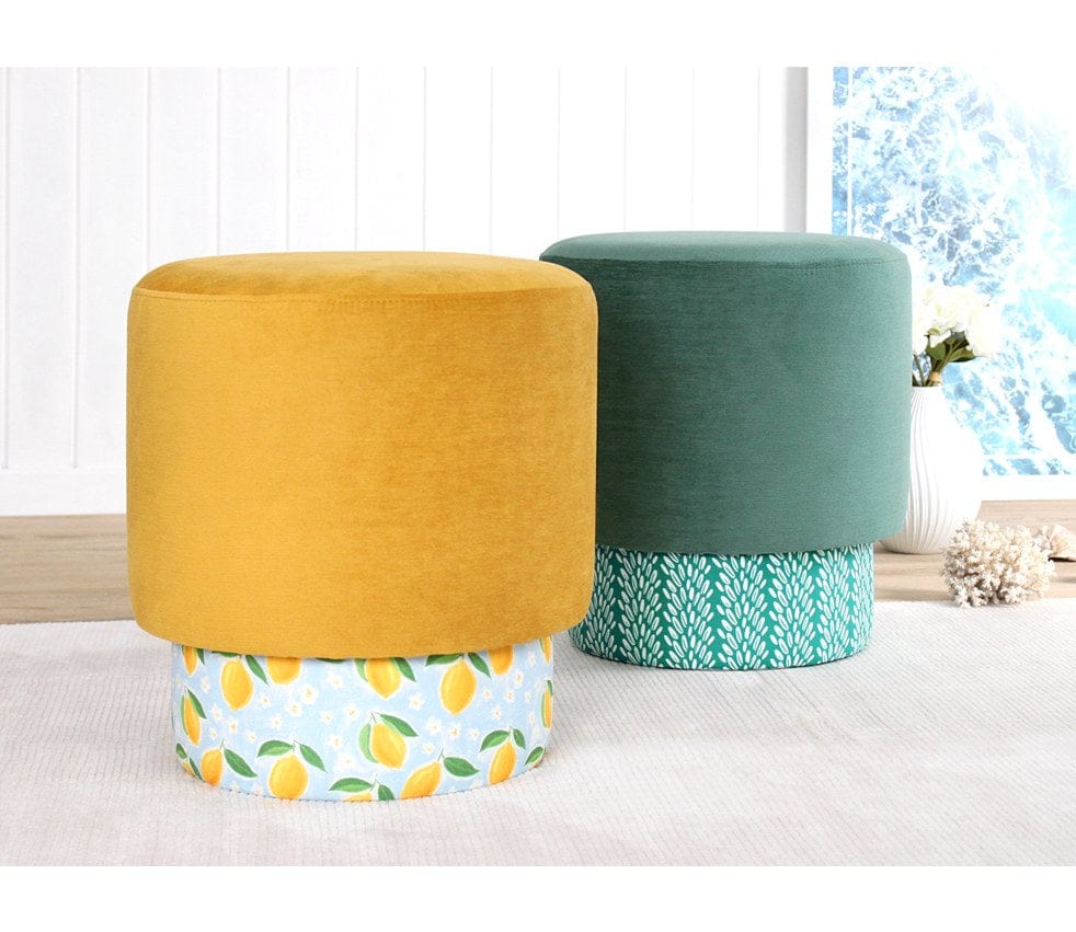 Pouf in tessuto Colyos Multicolore (4)