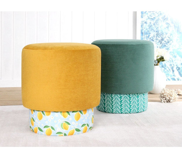 Pouf in tessuto Colyos Multicolore (4)