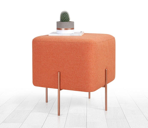 Pouf in tessuto Copper Arancia (1)