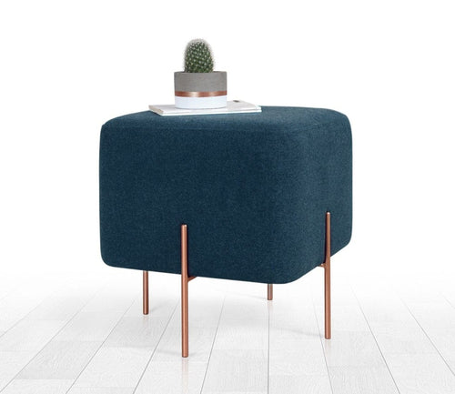 Pouf in tessuto Copper Blu (1)