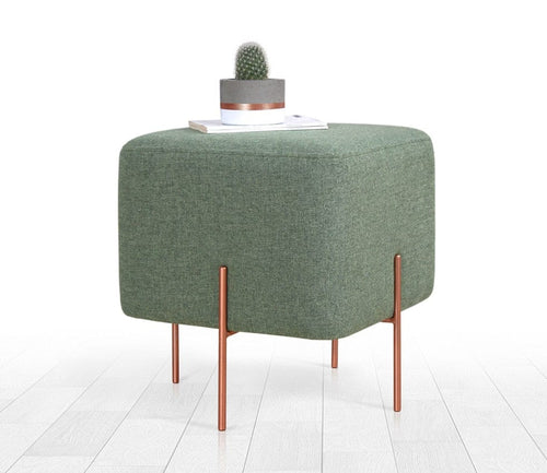 Pouf in tessuto Copper Verde (1)