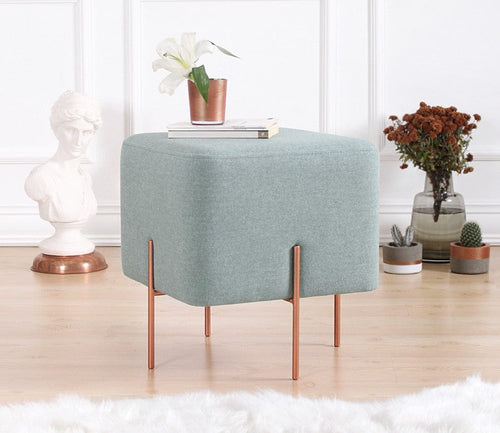 Pouf in tessuto Copper Verde